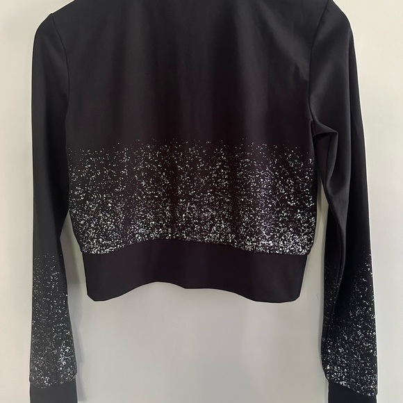 True Religion Black Bomber Jacket with Speckled Design - Picture 2 of 4